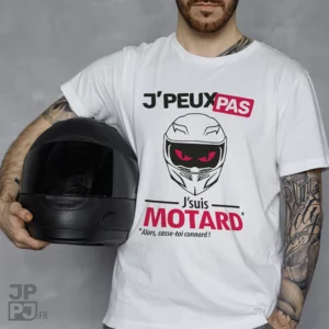 Design de t-shirt je peux pas je suis motard ou j'ai moto !