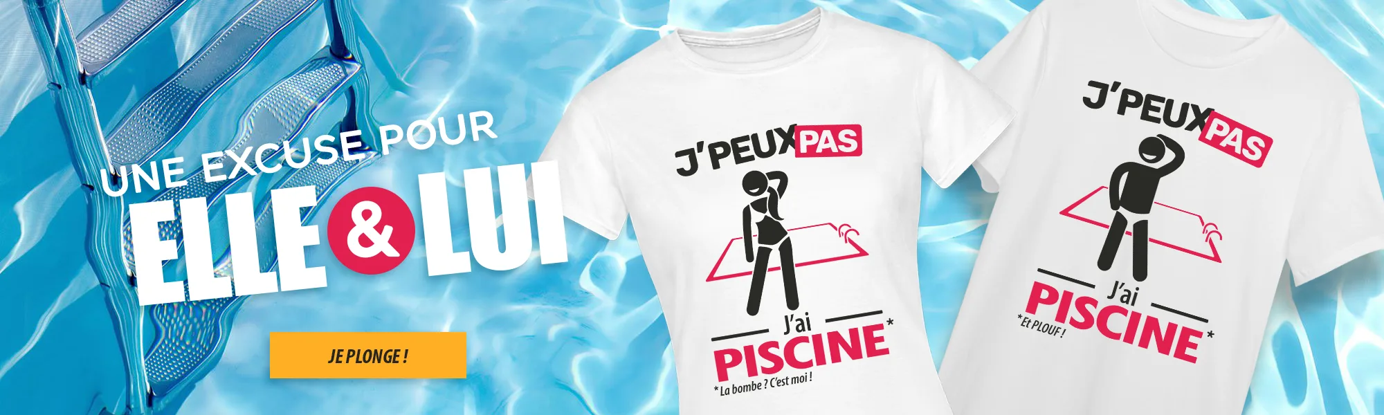 Idée cadeau j'peux pas j'ai piscine sur ton t-shirt !