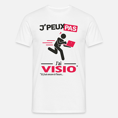 Design sur t-shirt premium "Je peux pas j'ai visio"