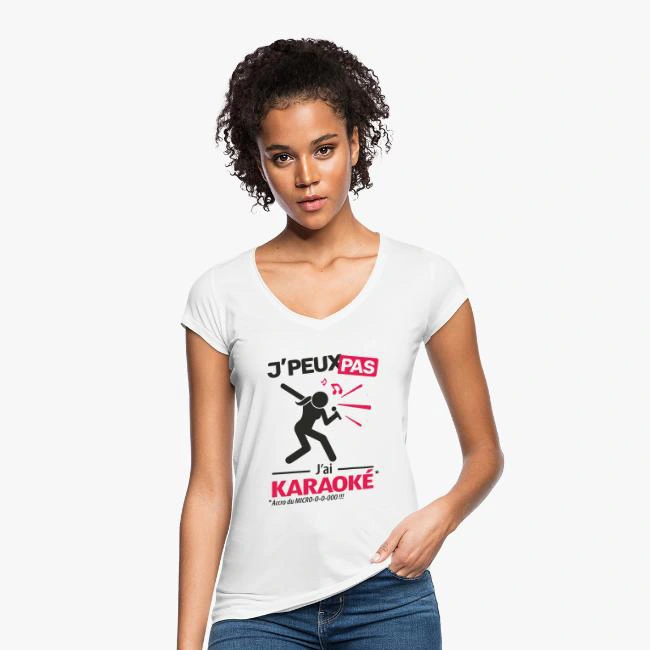 T-shirt karaoké sexy pour les femmes