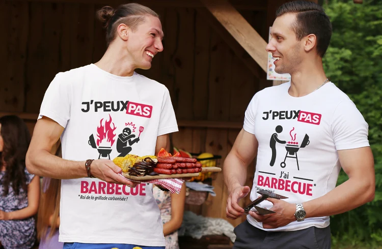 J'ai barbecue et avec ce tshirt, je suis le roi de la grillage Miam-Miam