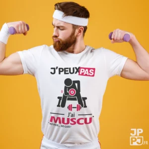 T-shirt je peux pas j'ai muscu pour hommes et femmes fans de musculation