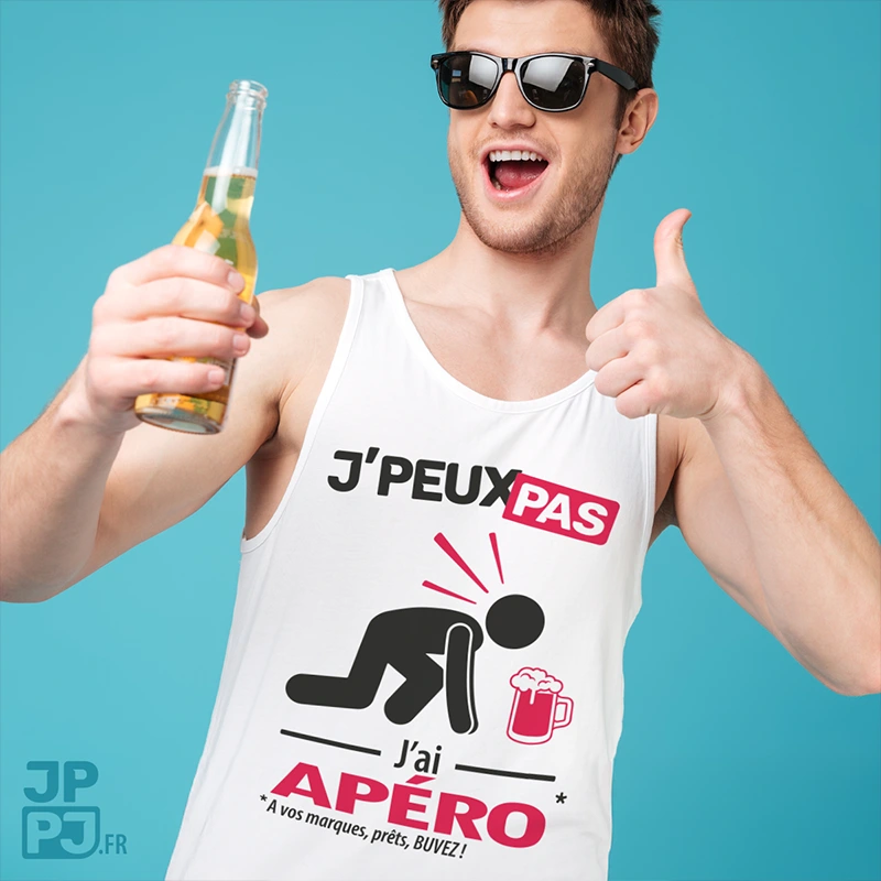 T-shirt je peux pas j'ai apéro, la culture française