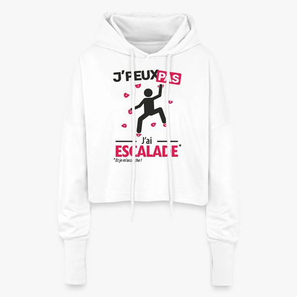 Sweat sexy coupe courte pour les femmes qui font de l'escalade